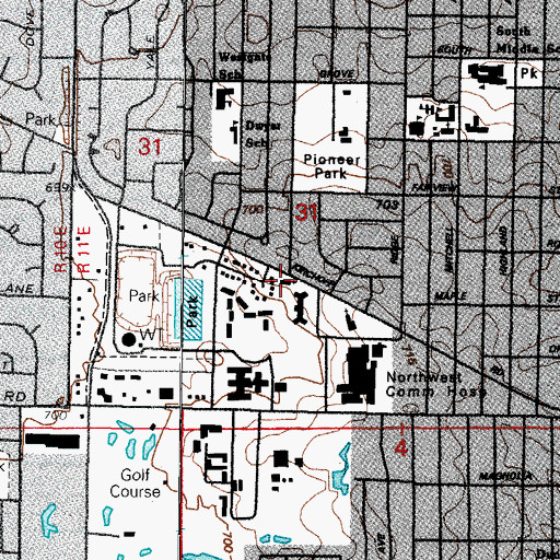 Topographic Map of Congregational United Church, IL