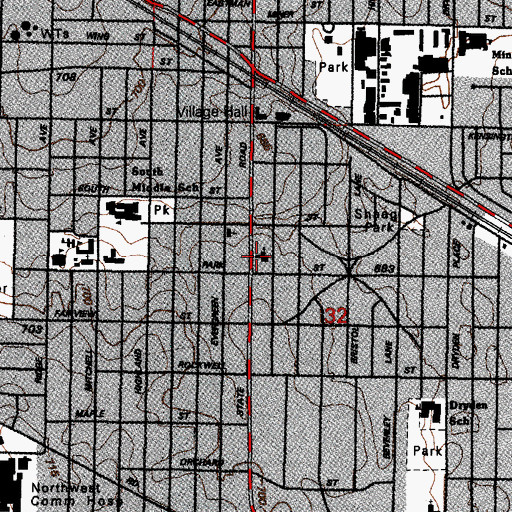 Topographic Map of Faith Lutheran Church, IL