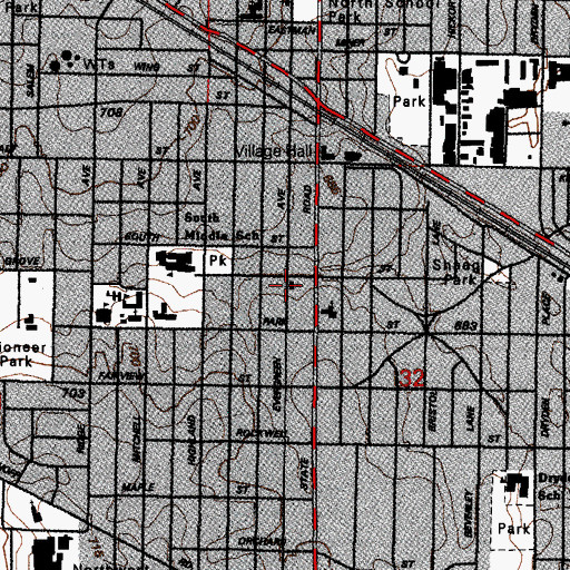 Topographic Map of First Church of Christ Scientist, IL