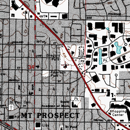 Topographic Map of Christian Life Church, IL