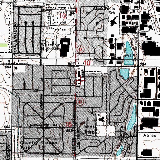 Topographic Map of Lutheran Church of the Good Shepherd, IL