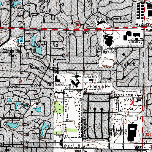 Topographic Map of Our Saviour Evangelical Free Church, IL