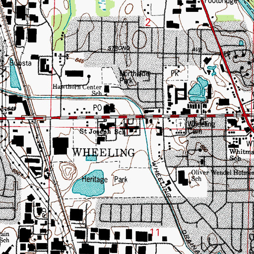 Topographic Map of Saint Joseph the Worker Church, IL