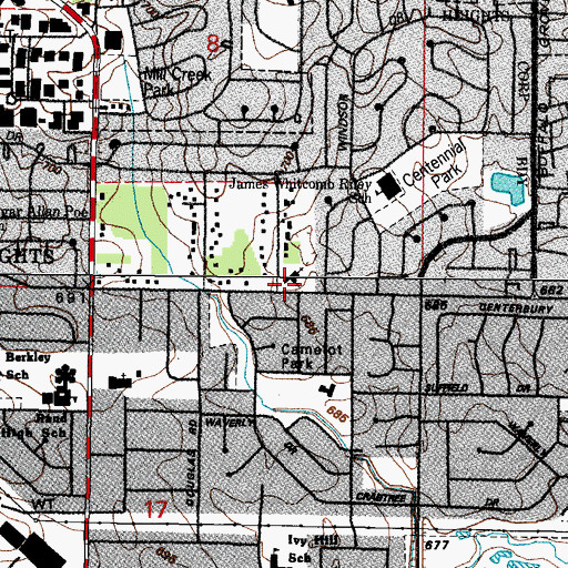 Topographic Map of Arlington Countryside Church, IL
