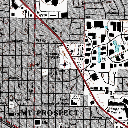 Topographic Map of Christian Life College, IL