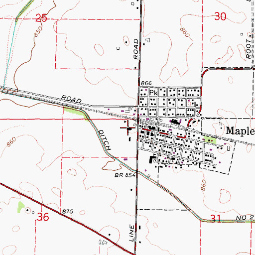 Topographic Map of Saint Mary Catholic Church, IL