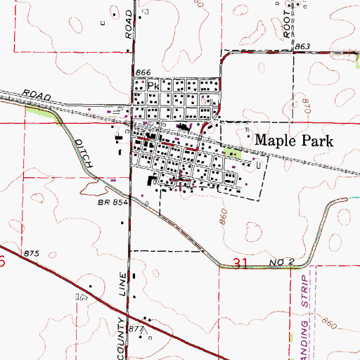 Topographic Map of Grace United Methodist Church, IL