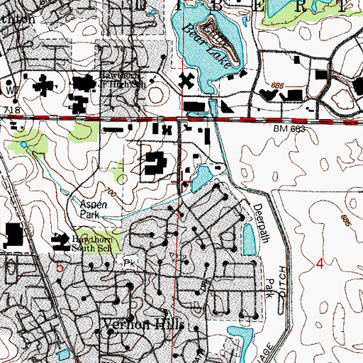 Topographic Map of Christ Lutheran Church, IL