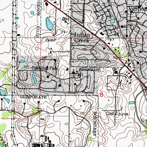 Topographic Map of Palbok Church, IL
