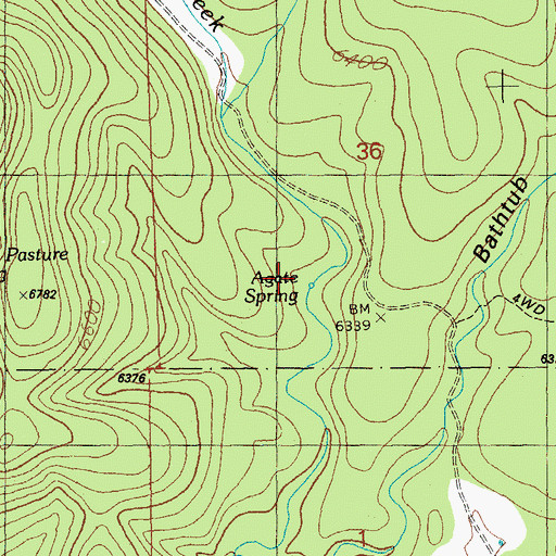 Topographic Map of Agate Spring, NM