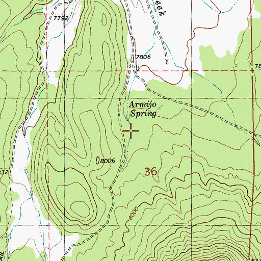 Topographic Map of Armijo Campground, NM