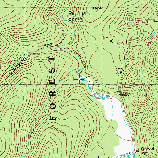Topographic Map of Base Tanks, AZ