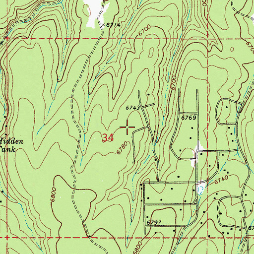 Topographic Map of Blue Ridge Ranger District, AZ