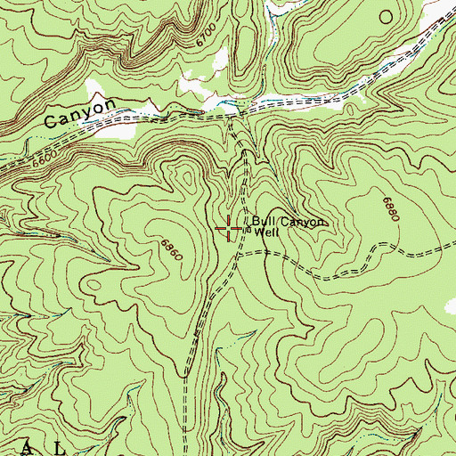 Topographic Map of Bull Canyon Windmill, NM