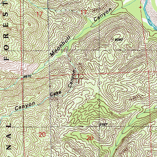 Topographic Map of Cake Canyon Tank, NM