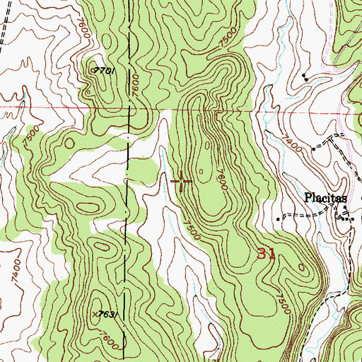 Topographic Map of Canjillon Ranger District, NM