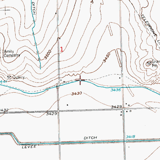Topographic Map of Buffalo Canal, CO