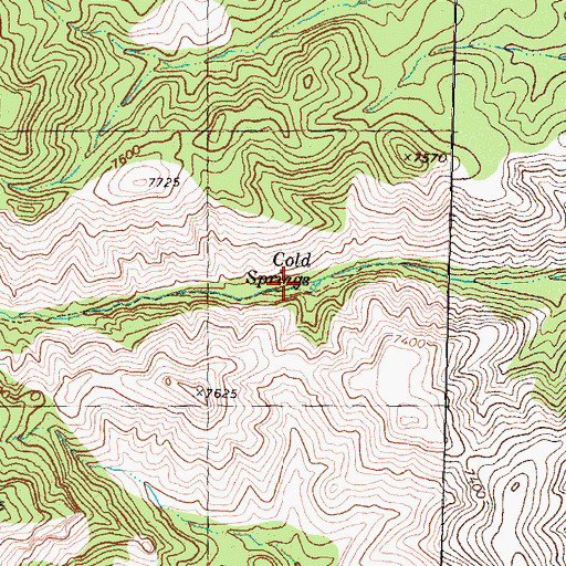 Topographic Map of Cold Springs, NM