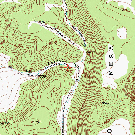 Topographic Map of Corrales Tank, NM