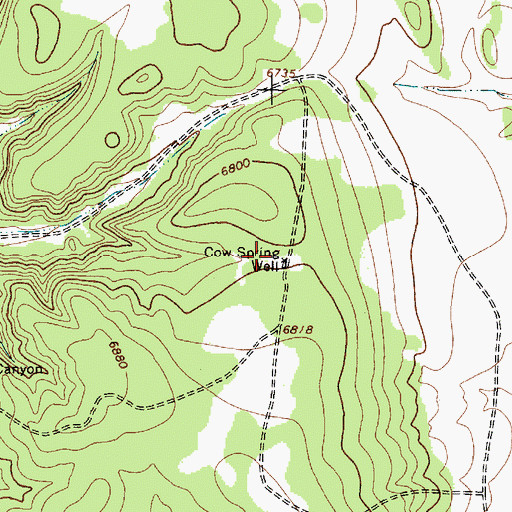 Topographic Map of Cow Spring Windmill, NM
