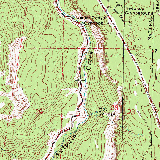 Topographic Map of Dark Canyon Picnic Ground, NM