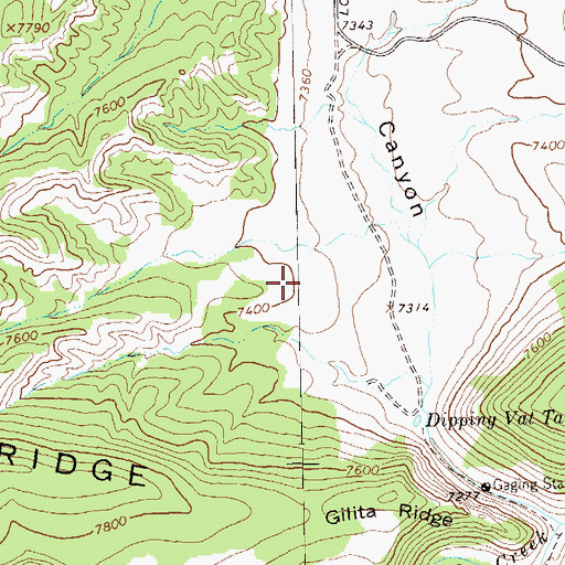 Topographic Map of Dipping Vat Campground, NM