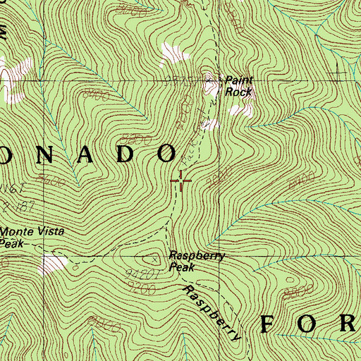Topographic Map of Douglas Ranger District, AZ