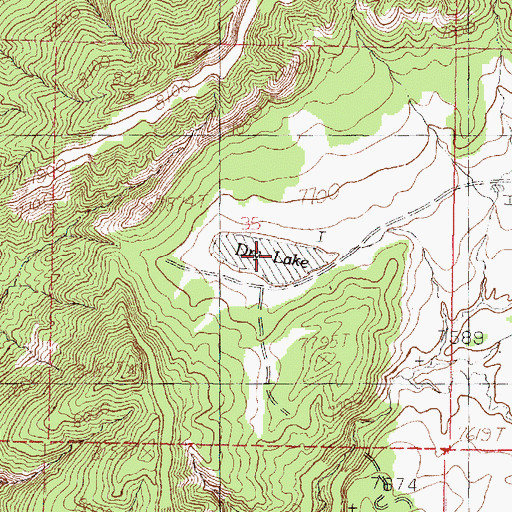 Topographic Map of Dry Lake, NM