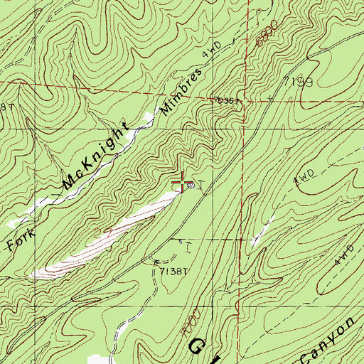 Topographic Map of East Tank, NM