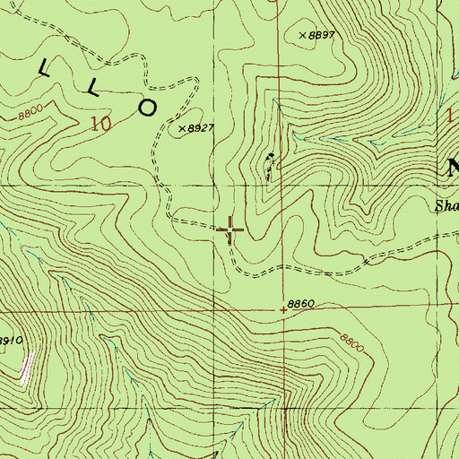 Topographic Map of East Tank, NM
