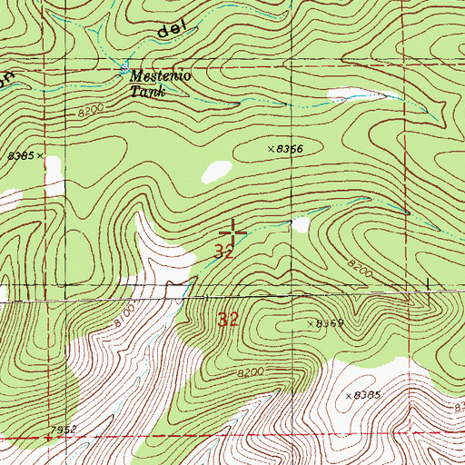 Topographic Map of Elk Tank, NM