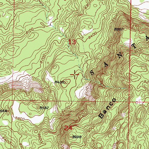 Topographic Map of Encino Trail, NM