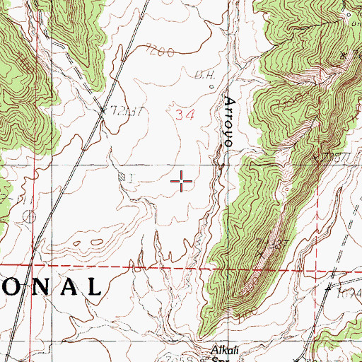 Topographic Map of Experimental Tank, NM