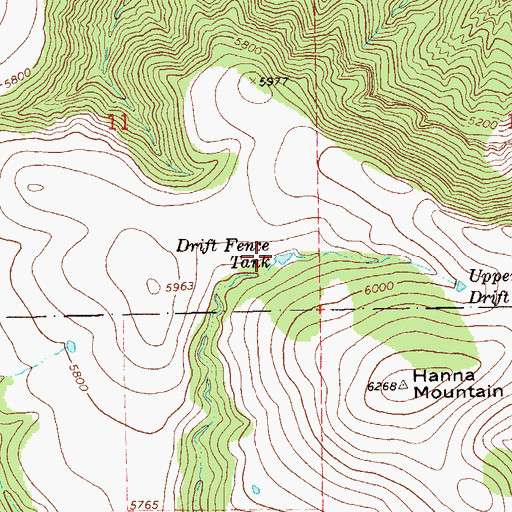 Topographic Map of Fence Tank, NM