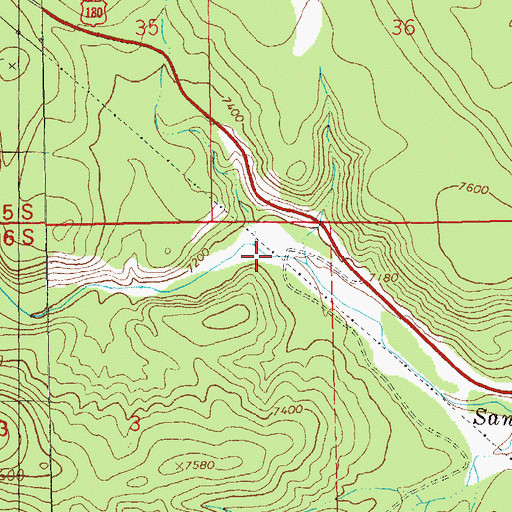 Topographic Map of Head of the Ditch Campground, NM