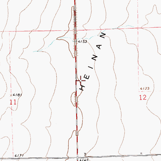 Topographic Map of Heinan Flats, CO