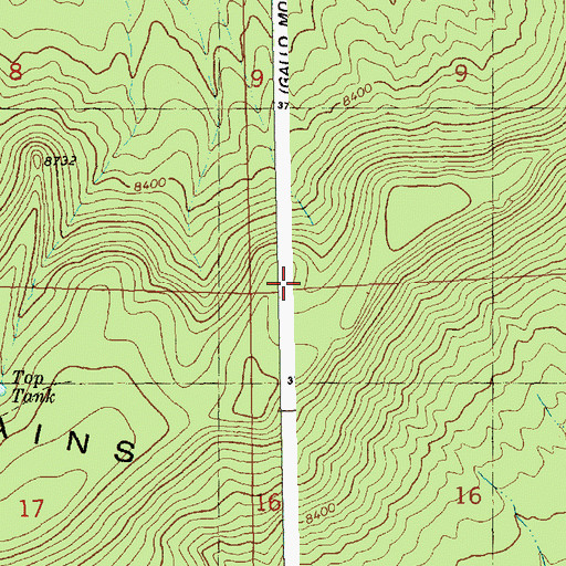 Topographic Map of Hog Back Pit Tank, NM