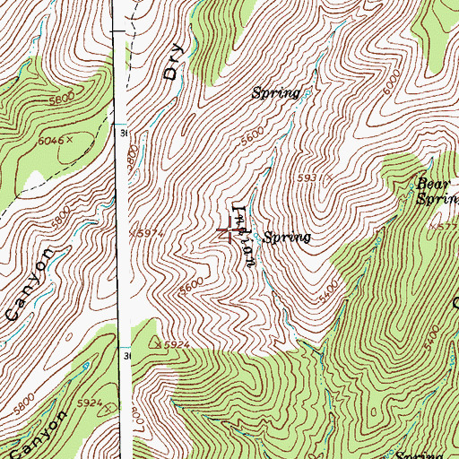 Topographic Map of Indian Spring, AZ