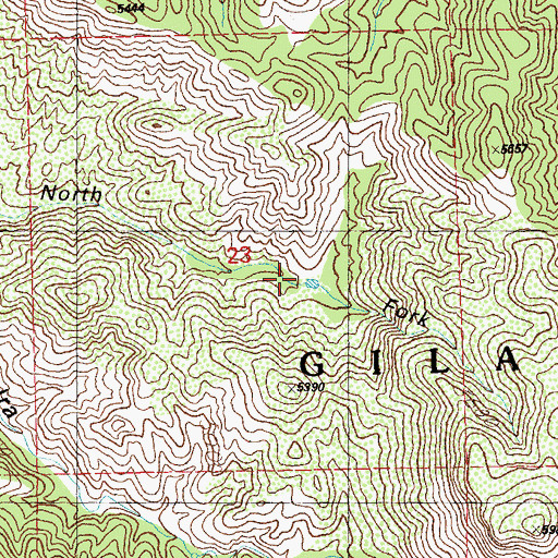 Topographic Map of Ira Canyon Tank, NM