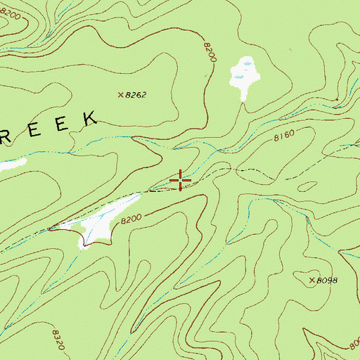 Topographic Map of Iron Creek Mesa Trail, NM