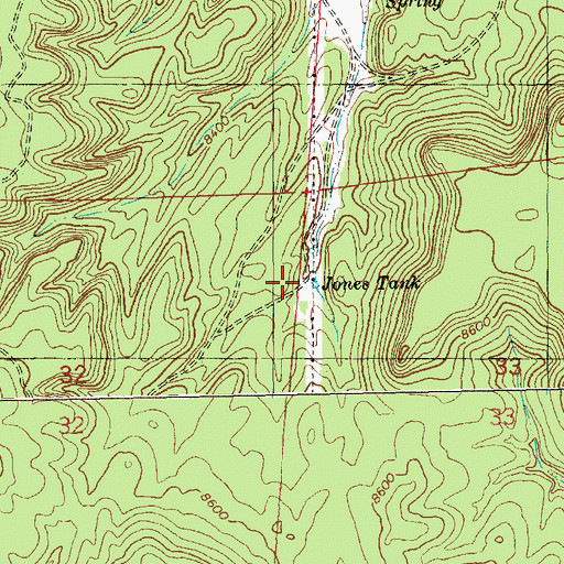 Topographic Map of Jones Tank, NM
