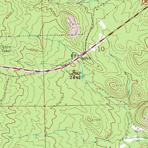 Topographic Map of Juniper Spring Tank, NM