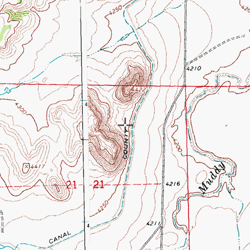 Topographic Map of County Canal, CO