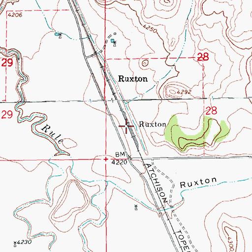Topographic Map of Ruxton, CO