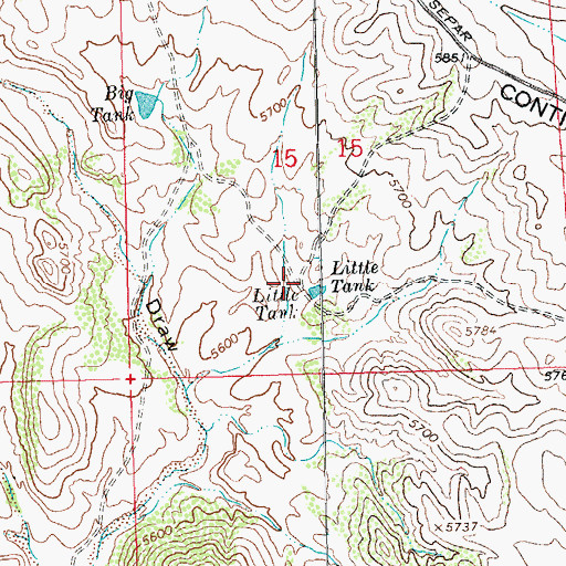 Topographic Map of Little Tank, NM