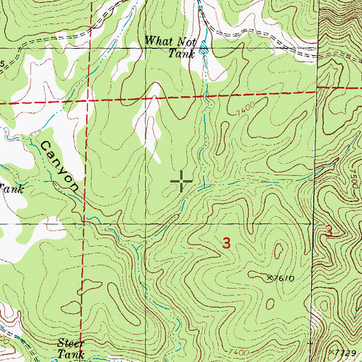 Topographic Map of Lonesome Dam, NM