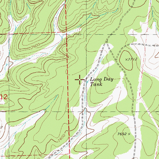 Topographic Map of Long Day Tank, NM