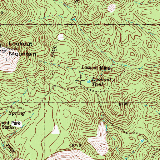 Topographic Map of Lookout Tank, NM