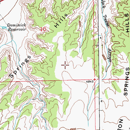 Topographic Map of Iron Springs Hills, CO