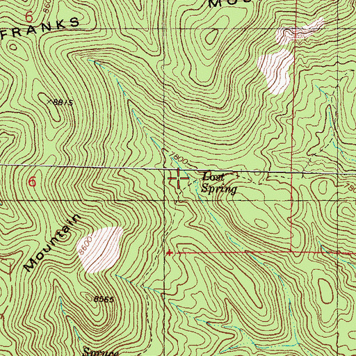 Topographic Map of Lost Spring, NM
